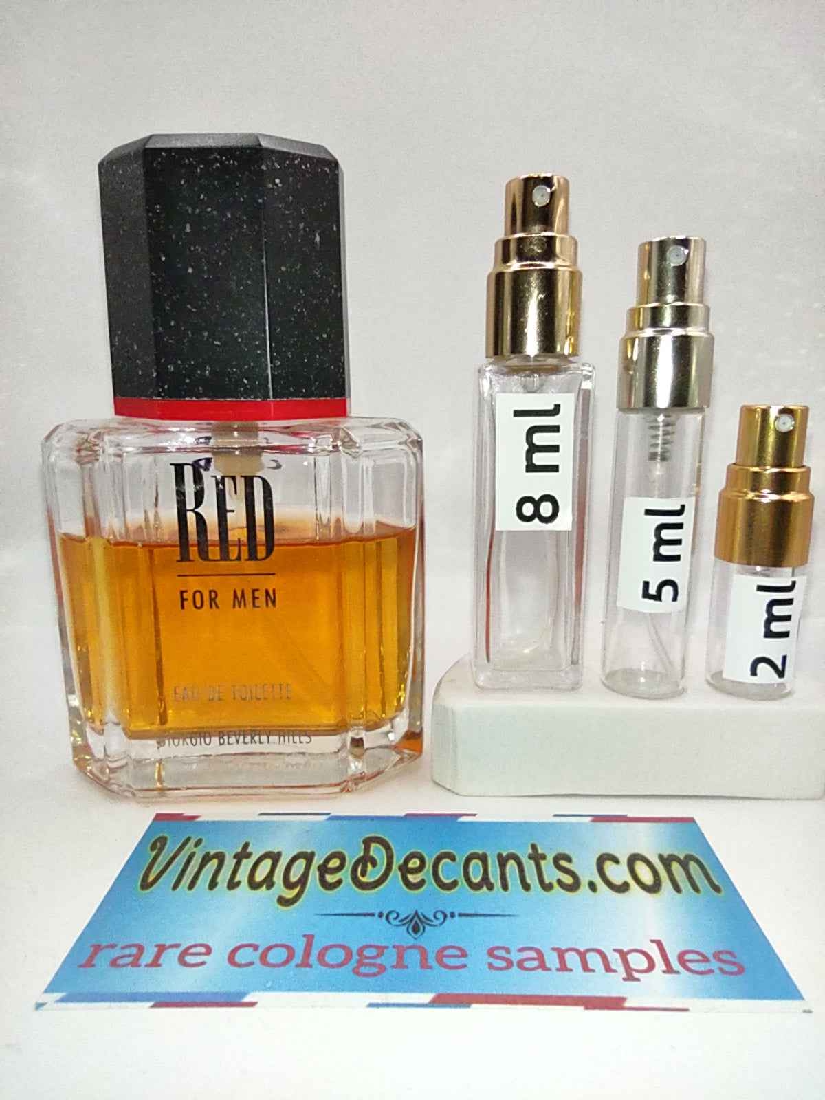 Vintage Decants GIORGIO BEVERLY HILLS Red For Men EDT - 1995 Batch - Men - Sample - Discontinued - Cologne - Perfume - Classic - Retro - Fragrance