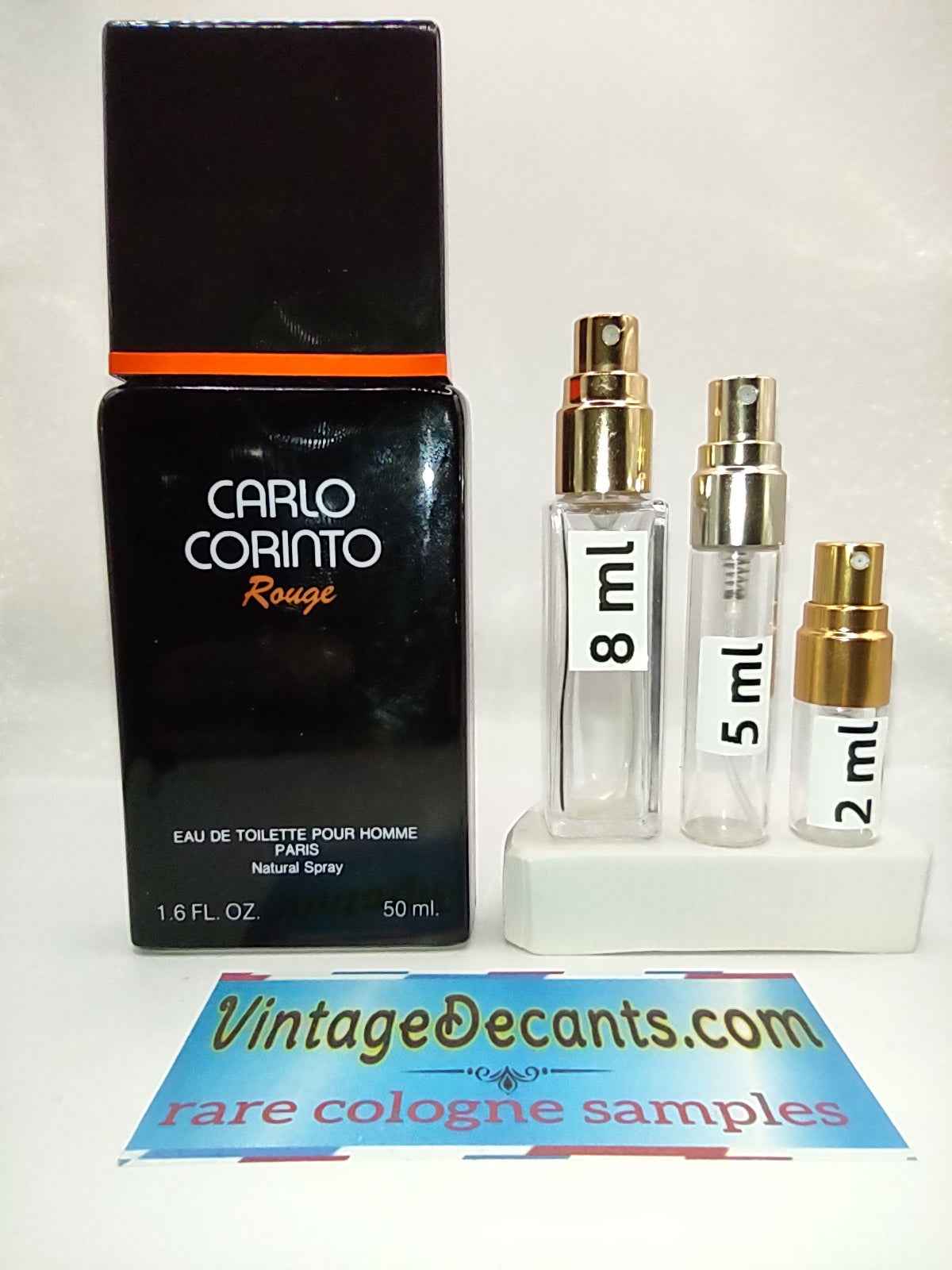 Vintage Decants CARLO CORINTO Rouge EDT - 1998 Batch - Men - Sample - Discontinued - Cologne - Perfume - Classic - Retro - Fragrance