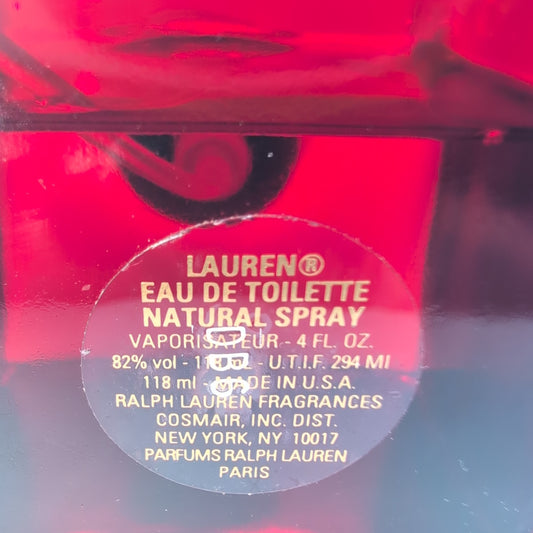 Lauren EDT 1996 Cosmair Bottle, Women Perfume Sample