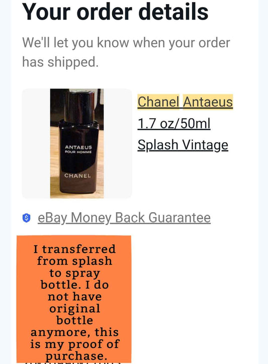 CHANEL Antaeus EDT, 1989 Batch, Men | Vintage Decant Cologne Perfume Fragrance Samples