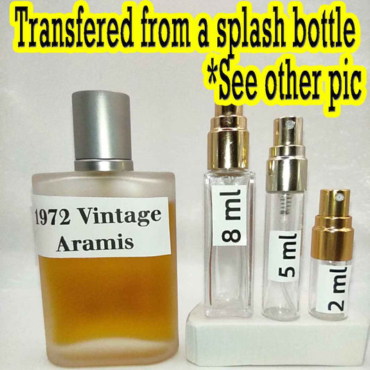ARAMIS Aramis for Men Cologne EDC, 1970's Batch, Men, unisex | Vintage Decant Cologne Perfume Fragrance Samples
