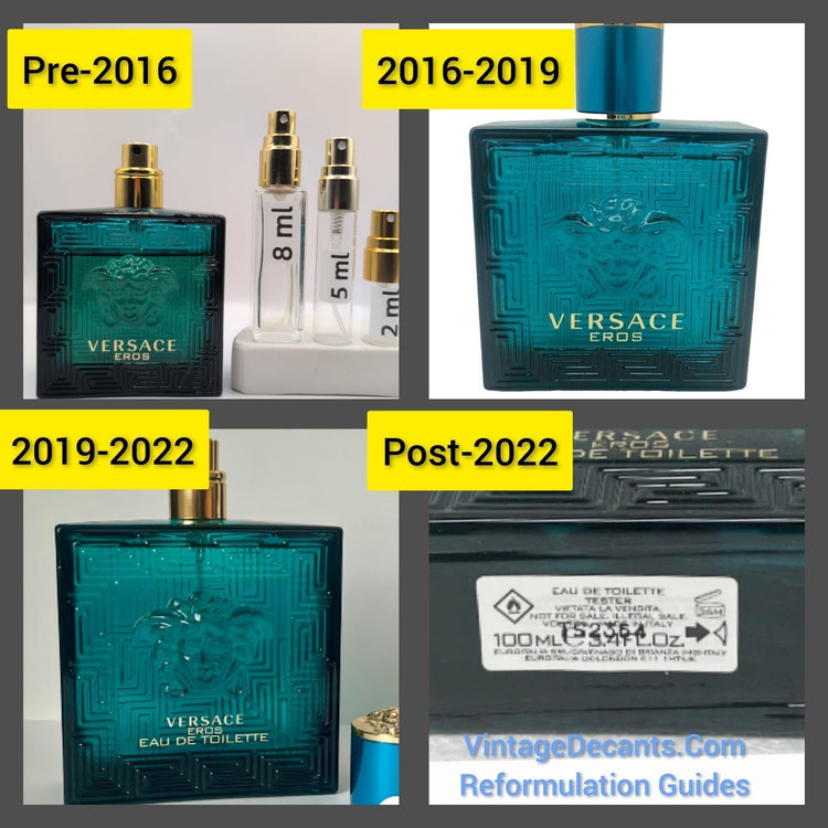 Eros EDT, Versace, Reformulation Guide – Vintage Decants