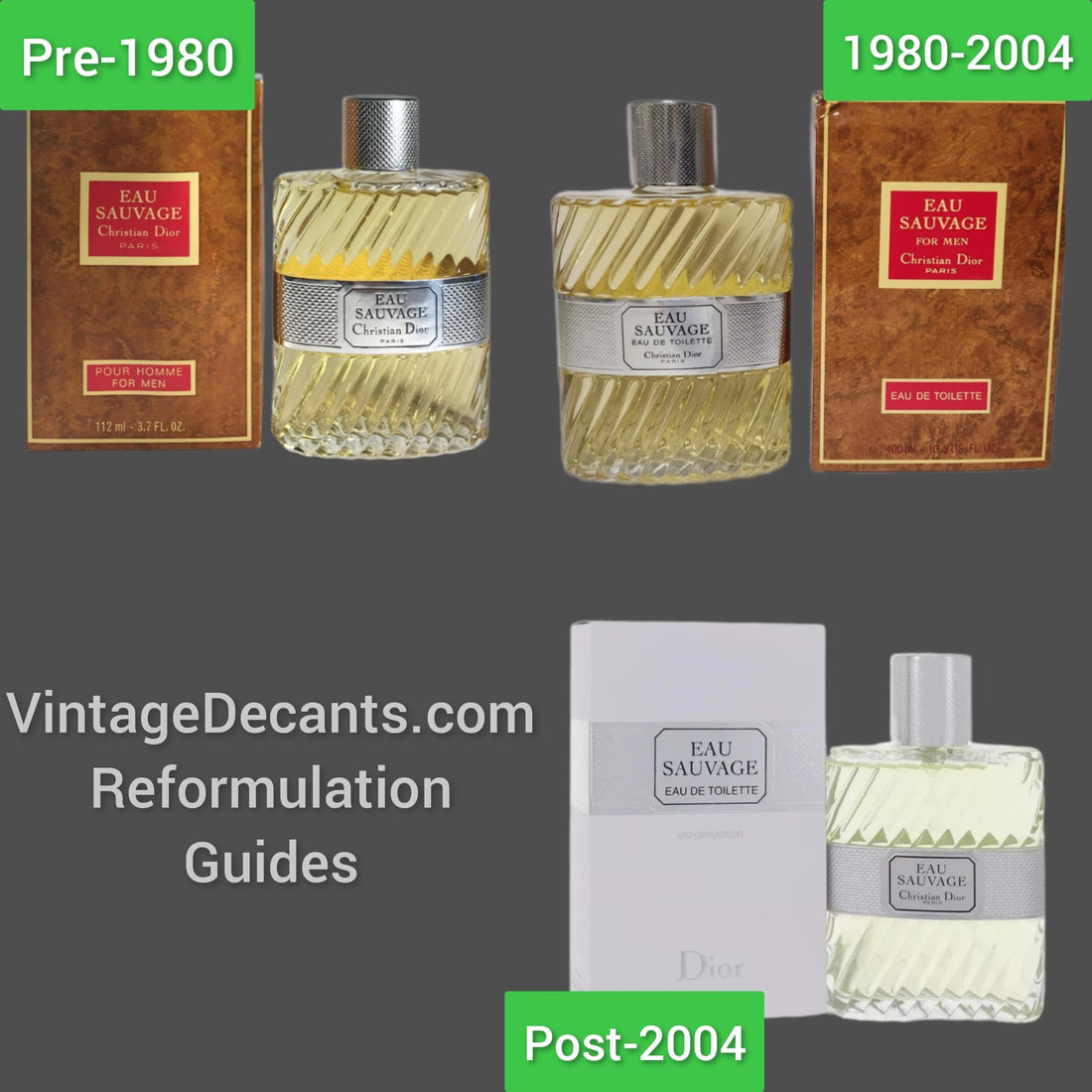 Eau sauvage by Dior reformulations