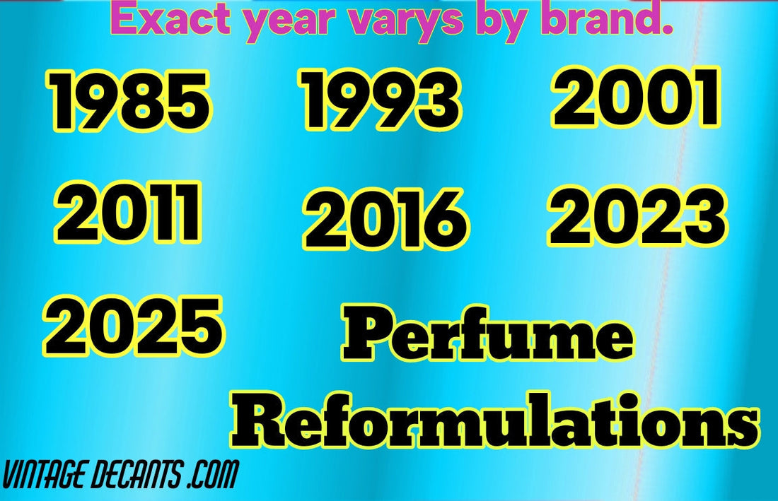 Major perfume reformulations Ep 2 of 9, Foreword