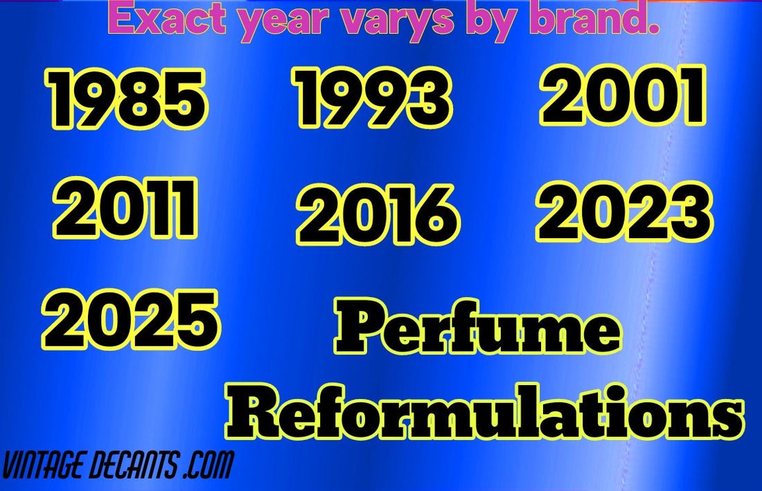 Major perfume reformulations Ep 3 of 9, 1985, Ingredient lists appear