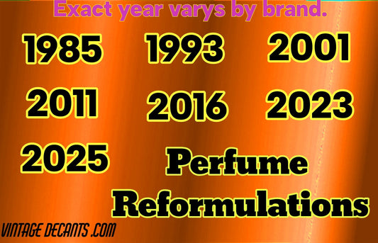 Major perfume reformulations Ep 6 of 9, 2011, Natural colors removed