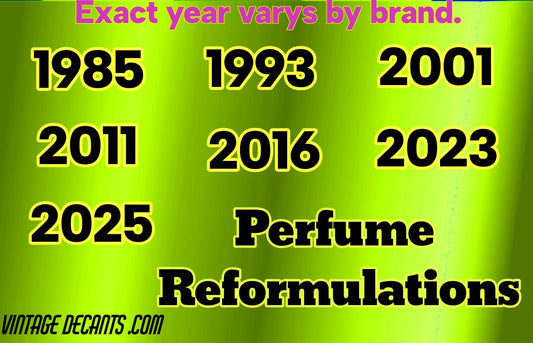 Major perfume reformulations Ep 8 of 9, 2023, Shorter ingredient lists again
