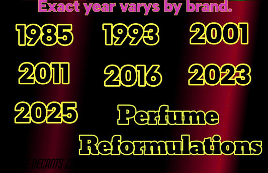 Major perfume reformulations Ep 5 of 9, 2001/2004, The Long ingredient lists