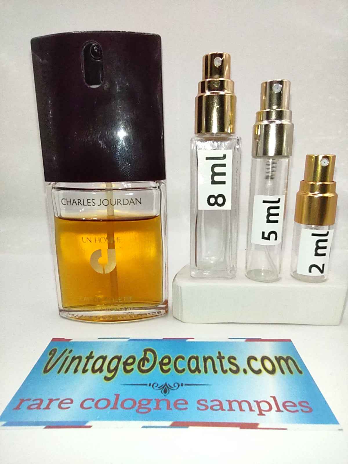 Vintage Decants CHARLES JOURDAN Un Homme EDT - 1980's batch - Men - Sample - Discontinued - Cologne - Perfume - Classic - Retro - Fragrance