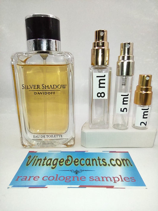 Vintage Decants DAVIDOFF Silver Shadow EDT - 2005 Lancaster Batch - Men - Unisex - Sample - Discontinued - Cologne - Perfume - Classic - Retro - Fragrance