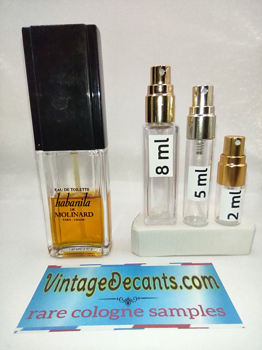 MOLINARD Habanita EDT - 1991 Batch - Women - Unisex - Vintage Sample Discontinued Cologne Perfume Fragrance Decants