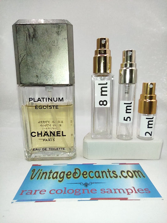 Vintage Decants CHANEL Platinum Egoiste EDT - 2002 Batch - Men - Sample - Discontinued - Cologne - Perfume - Classic - Retro - Fragrance