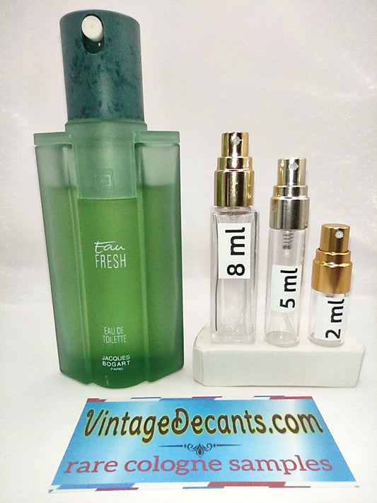 Vintage Decants JACQUES BOGART Eau Fresh EDT - 1990's Batch - Men - Sample - Discontinued - Cologne - Perfume - Classic - Retro - Fragrance