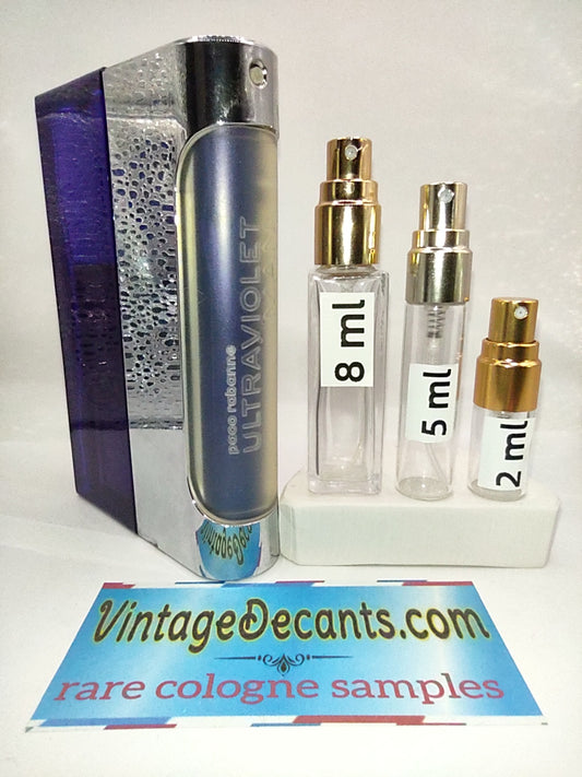 Vintage Decants PACO RABANNE Ultraviolet Man EDT - 2001 Batch - Men - Unisex - Sample - Discontinued - Cologne - Perfume - Classic - Retro - Fragrance