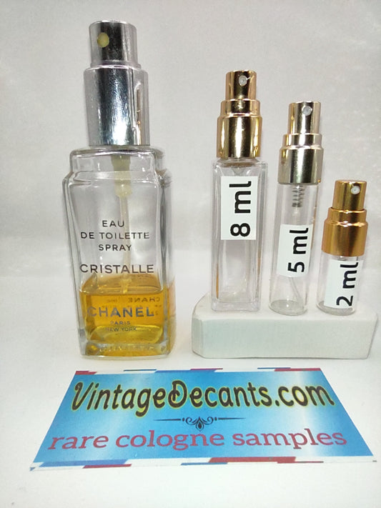 CHANEL Cristalle EDT - 1990's Batch - Women - Unisex - Vintage Sample Discontinued Cologne Perfume Fragrance Decants