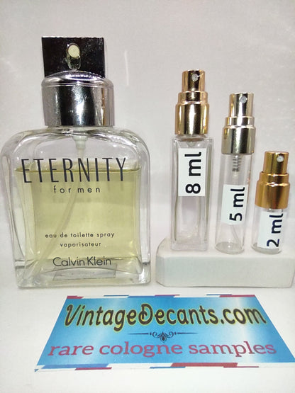 Vintage Decants CALVIN KLEIN Eternity EDT - 1991 Batch - Men - Sample - Discontinued - Cologne - Perfume - Classic - Retro - Fragrance