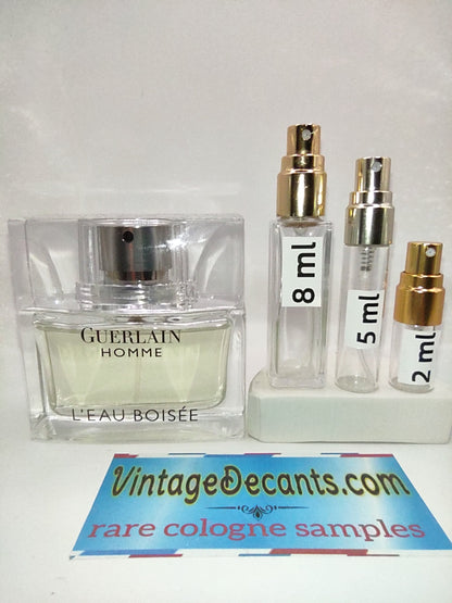 GUERLAIN Homme l'eau boisee EDT - 2015 Batch - Men - Unisex - Vintage Sample Discontinued Cologne Perfume Fragrance Decants
