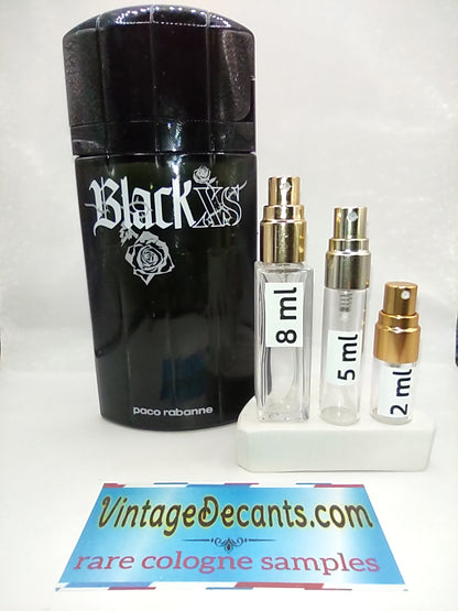 PACO RABANNE Black XS EDT - 2009 Batch - Men - Unisex - Vintage Sample Discontinued Cologne Perfume Fragrance Decants