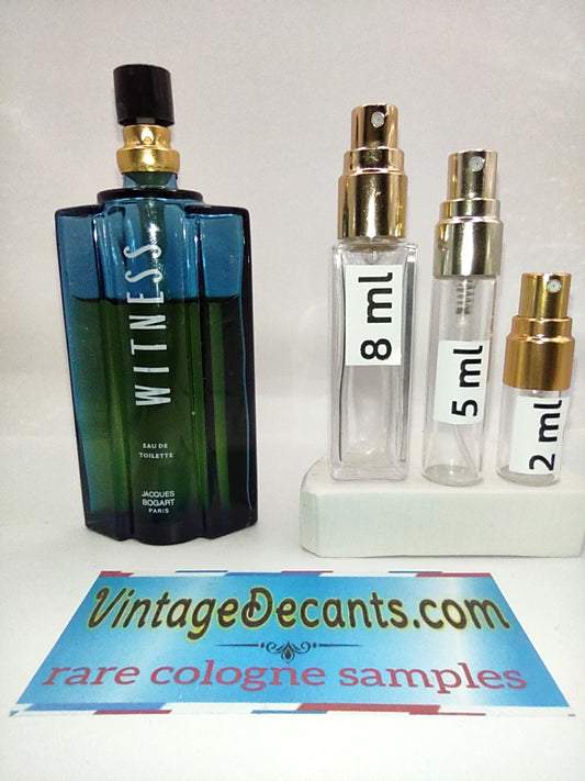Vintage Decants JACQUES BOGART Witness EDT - 1992 Batch - Men - Sample - Discontinued - Cologne - Perfume - Classic - Retro - Fragrance