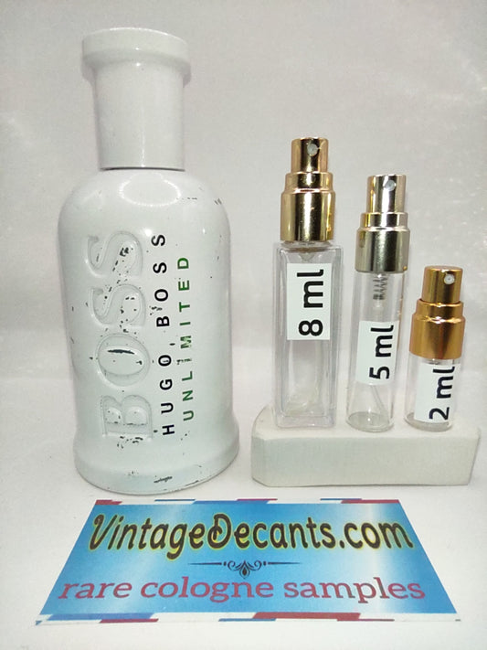 Vintage Decants HUGO BOSS Unlimited EDT - 2016 Batch - Men - Sample - Discontinued - Cologne - Perfume - Classic - Retro - Fragrance
