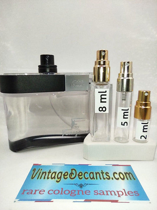 Vintage Decants SALVATORE FERRAGAMO F by Ferragamo Black EDT - 2011 Batch - Men - Sample - Discontinued - Cologne - Perfume - Classic - Retro - Fragrance