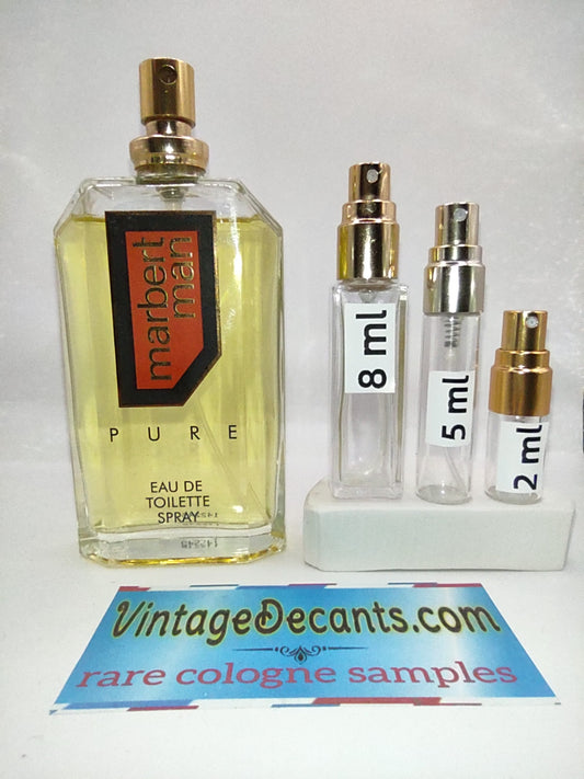 Vintage Decants MARBERT Marbert Man Pure EDT - 1991 Batch - Men - Sample - Discontinued - Cologne - Perfume - Classic - Retro - Fragrance