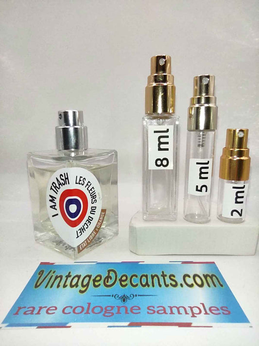 ETAT LIBRE D' ORANGE I Am trash EDP - 2021 Batch - Unisex - Vintage Sample Discontinued Cologne Perfume Fragrance Decants