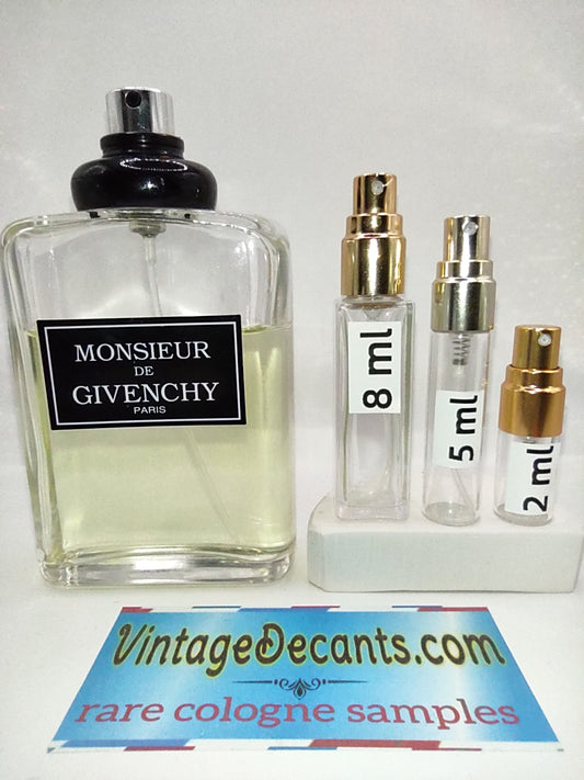 GIVENCHY Monsieur De Givenchy EDT - 1995 Batch - Men - Vintage Sample Discontinued Cologne Perfume Fragrance Decants