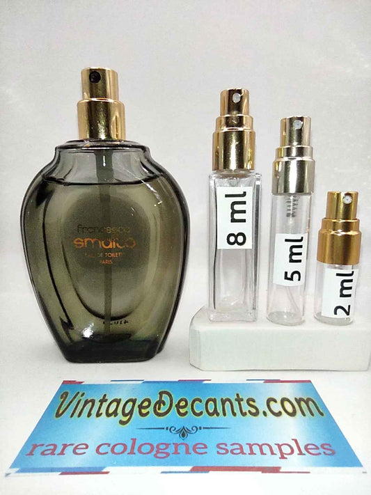 Vintage Decants FRANCESCO SMALTO Pour Homme EDT - 1991 Batch - Men - Sample - Discontinued - Cologne - Perfume - Classic - Retro - Fragrance