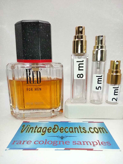 Vintage Decants GIORGIO BEVERLY HILLS Red For Men EDT - 1995 Batch - Men - Sample - Discontinued - Cologne - Perfume - Classic - Retro - Fragrance