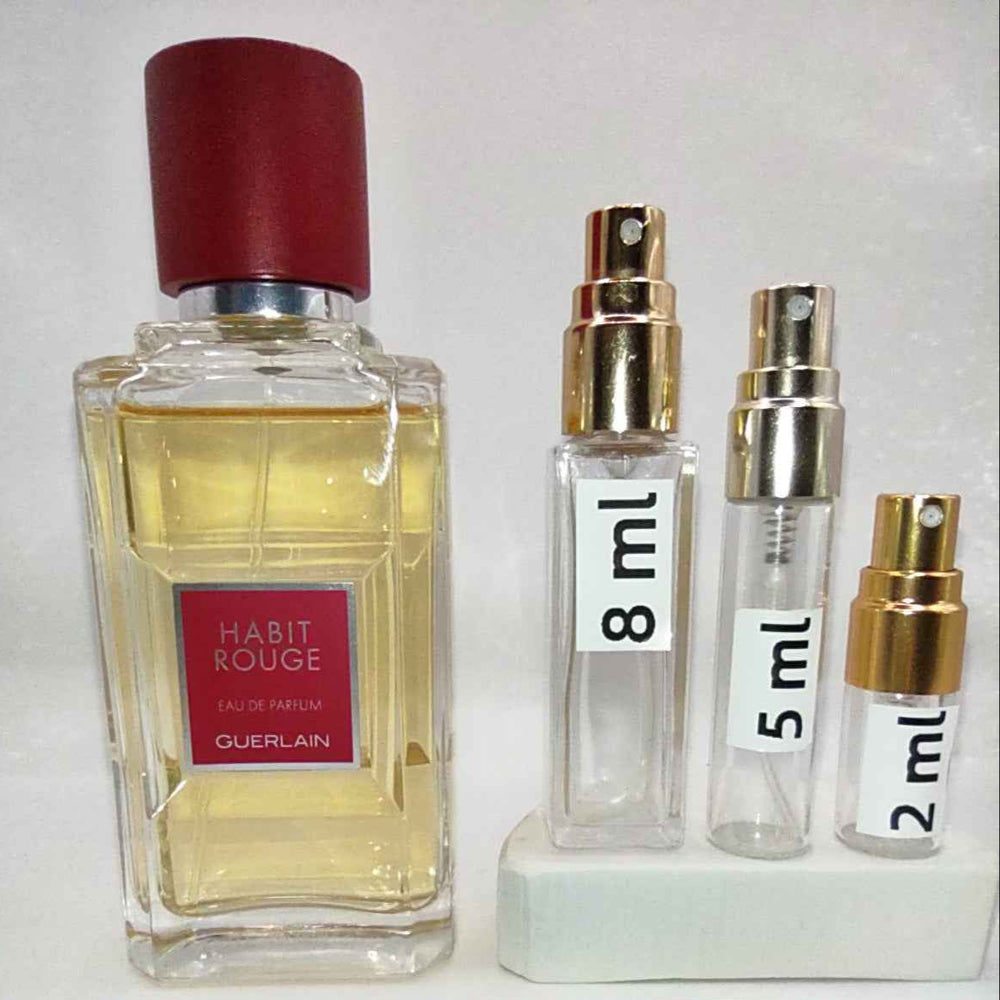 GUERLAIN Habit Rouge EDP, 2019 Batch, Men, Unisex | Vintage Decant Cologne Perfume Fragrance Samples