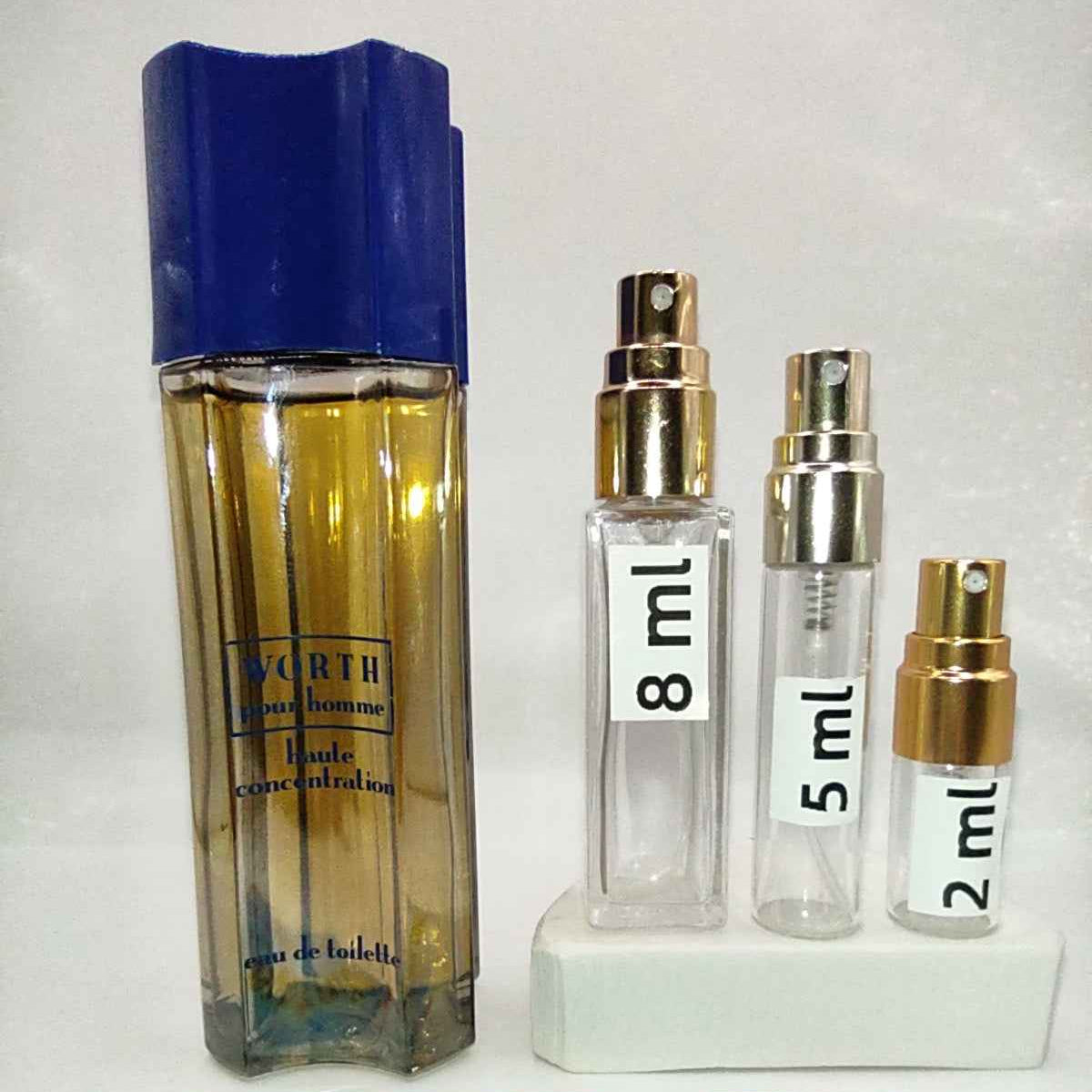 WORTH Pour Homme Haute Concentration, 1980's bottle, Men | Vintage Decant Cologne Perfume Fragrance Samples