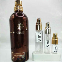 MONTALE Full Incense EDP, 2021 Batch, Unisex, Men | Vintage Decant Cologne Perfume Fragrance Samples