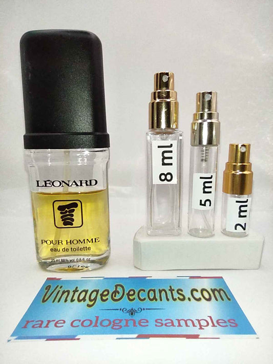 LEONARD Pour Homme EDT - 1990 Batch - Men - Vintage Decants cologne perfume samples