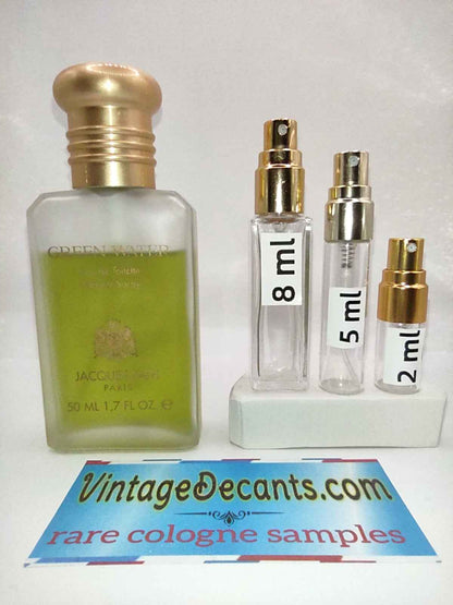 JACQUES FATH Green Water EDT - 1999 Batch - Men - Vintage Decants cologne perfume samples