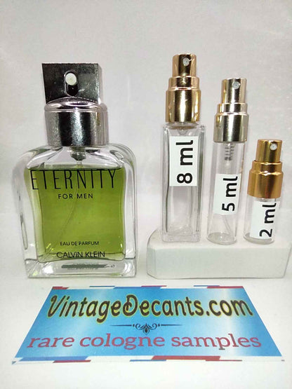 Vintage Decants CALVIN KLEIN Eternity EDP - 2022 Batch - Men - Sample - Discontinued - Cologne - Perfume - Classic - Retro - Fragrance