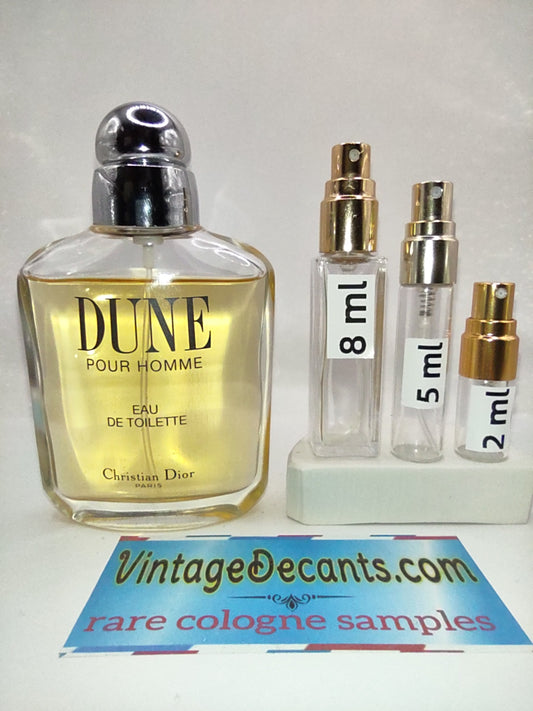 Vintage Decants DIOR Dune Pour Homme EDT - 2002 Batch - Men - Sample - Discontinued - Cologne - Perfume - Classic - Retro - Fragrance