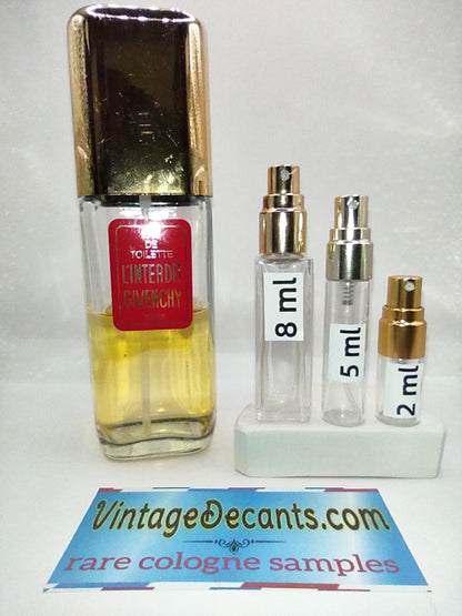 GIVENCHY L'interdit EDT - 1990's Batch - Women - Unisex - Vintage Sample Discontinued Cologne Perfume Fragrance Decants