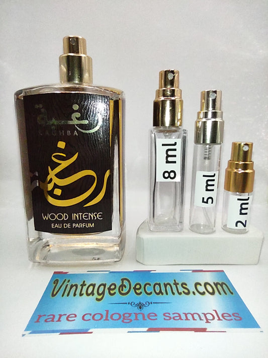 Vintage Decants LATTAFA Raghba Wood Intense EDP - 2021 Batch - Men - Sample - Discontinued - Cologne - Perfume - Classic - Retro - Fragrance
