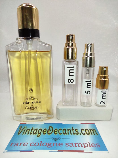 Vintage Decants GUERLAIN Heritage EDT - 1994 Batch - Men - Sample - Discontinued - Cologne - Perfume - Classic - Retro - Fragrance