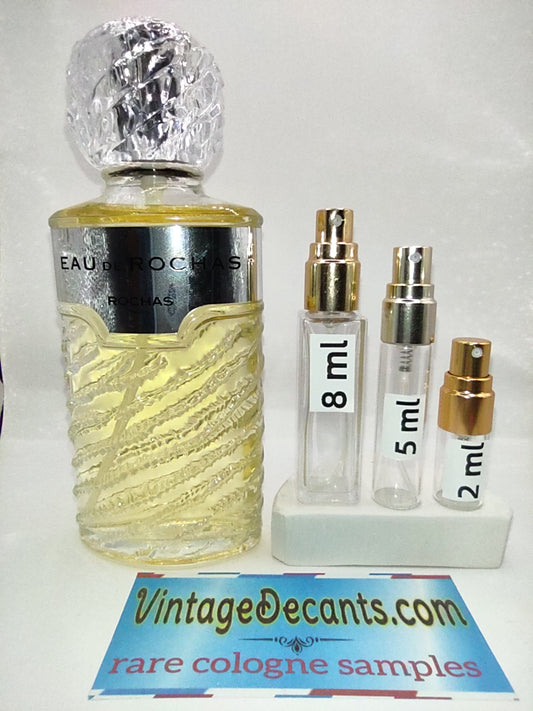 ROCHAS Eau De Rochas EDT - 1980 Batch - Women - Unisex - Vintage Sample Discontinued Cologne Perfume Fragrance Decants