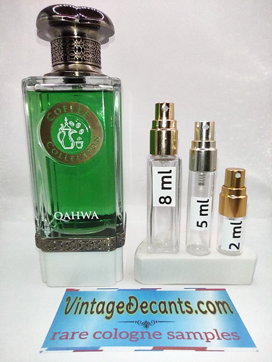 Vintage Decants FRAGRANCE WORLD Qahwa EDP - 2024 Batch - Unisex - Men - Sample - Discontinued - Cologne - Perfume - Classic - Retro - Fragrance