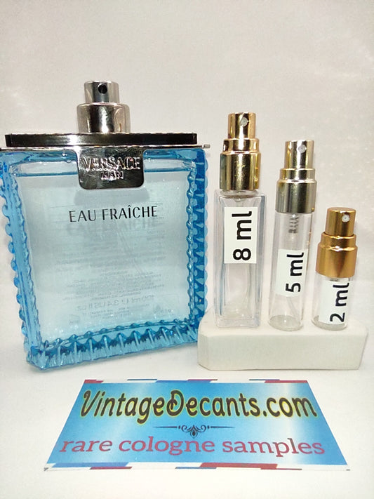 Vintage Decants VERSACE Man Eau Fraiche EDT - 2010 Batch - Men - Unisex - Sample - Discontinued - Cologne - Perfume - Classic - Retro - Fragrance
