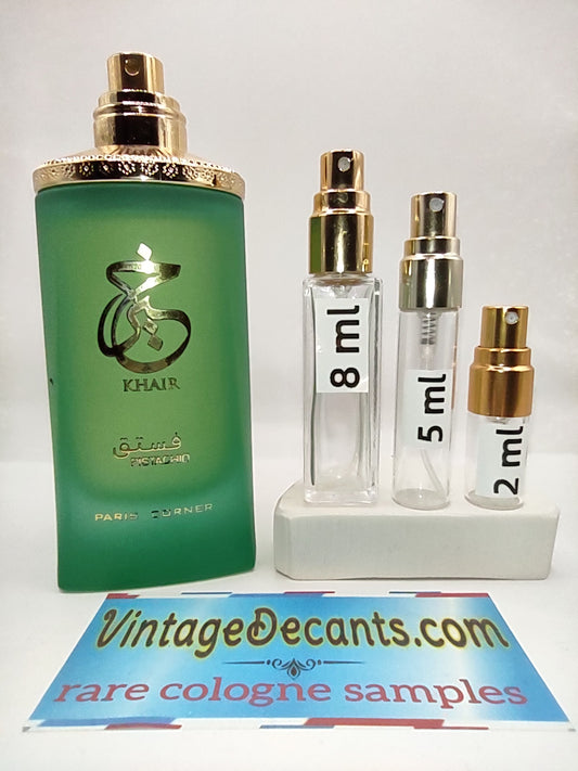 PARIS CORNER Khair Pistachio EDP - 2023 Batch - Unisex - Vintage Sample Discontinued Cologne Perfume Fragrance Decants