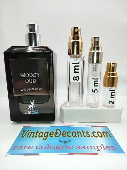 Vintage Decants MAISON ALHAMBRA Woody Oud EDP - 2022 Batch - Unisex - Men - Sample - Discontinued - Cologne - Perfume - Classic - Retro - Fragrance