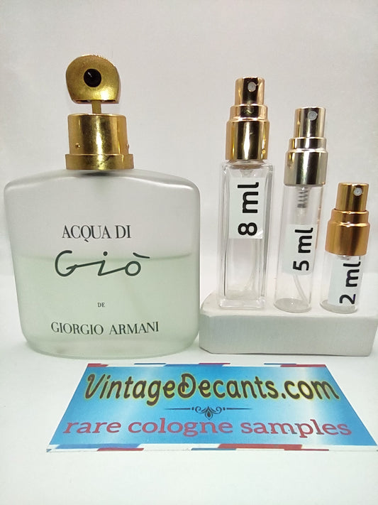 ARMANI Acqua Di Gio EDT - 1998 Cosmair Batch - Women - Vintage Sample Discontinued Cologne Perfume Fragrance Decants
