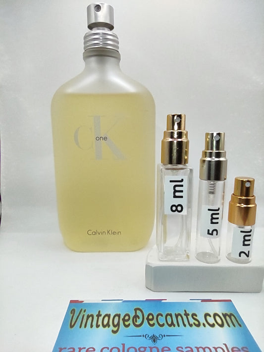 CALVIN KLEIN CK One EDT - 1995 Batch - Unisex - Vintage Sample Discontinued Cologne Perfume Fragrance Decants