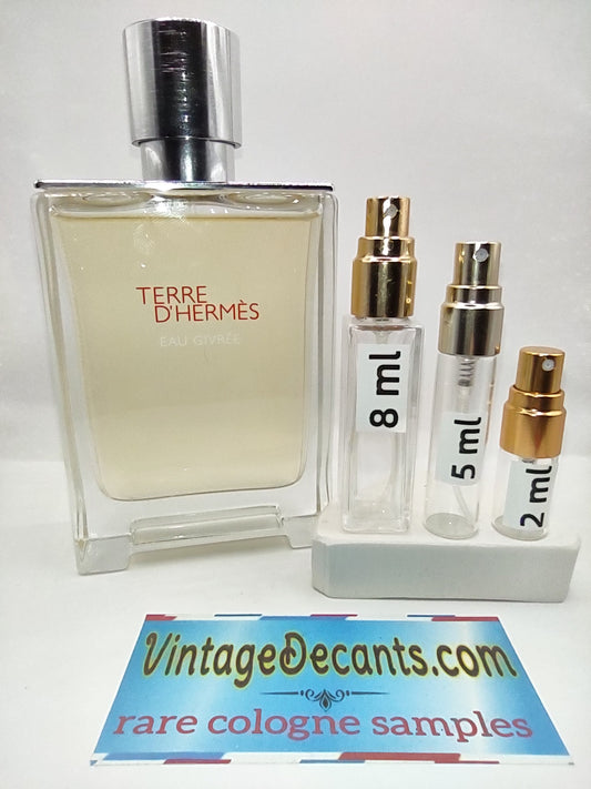 Vintage Decants HERMES Terre D'Hermes Eau Givree EDP - 2021 Batch - Men - Sample - Discontinued - Cologne - Perfume - Classic - Retro - Fragrance