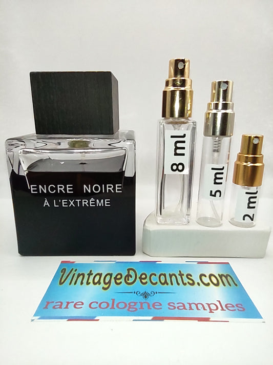 Vintage Decants LALIQUE Encre Noire A L'extreme EDP - 2018 Batch - Men - Sample - Discontinued - Cologne - Perfume - Classic - Retro - Fragrance