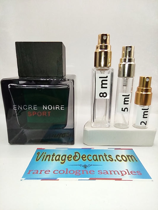 Vintage Decants LALIQUE Encre Noire Sport EDT - 2018 Batch - Men - Sample - Discontinued - Cologne - Perfume - Classic - Retro - Fragrance